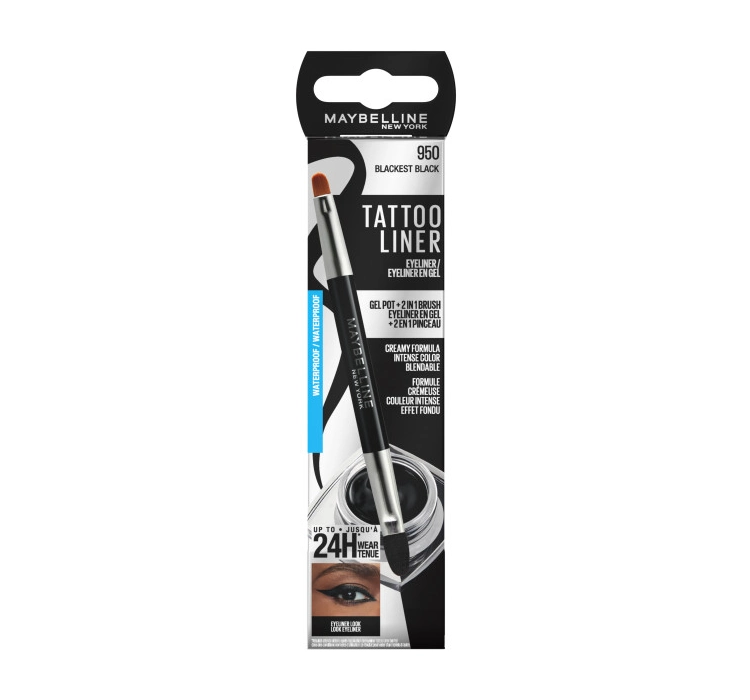 MAYBELLINE TATTOO LINER WATERPROOF EYELINER IN A JAR 950 BLACKEST BLACK