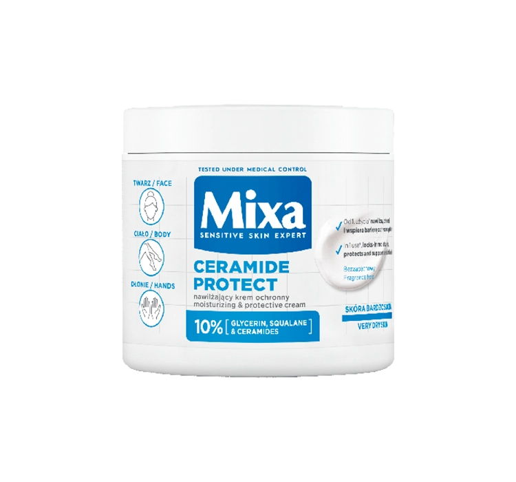 MIXA CERAMIDE PROTECT MOISTURIZING AND PROTECTIVE CREAM FOR FACE AND BODY 400ML