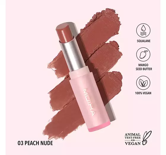 MOIRA SIGNATURE CREAMY LIPSTICK 03 PEACH NUDE 3.2G