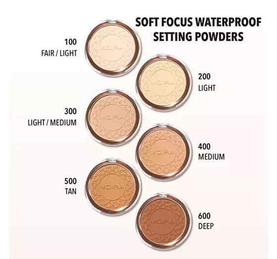 MOIRA SOFT FOCUS WATERPROOF MAKE-UP SETTING POWDER 200 LIGHT 11.5G