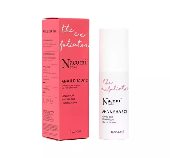 NACOMI NEXT LEVEL THE EXFOLIATOR AHA & PHA 30% ACID PEEL FACE SERUM 30ML