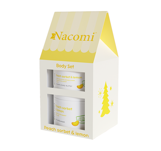 NACOMI PEACH SORBET & LEMON GIFT SET BODY BUTTER + BODY SCRUB