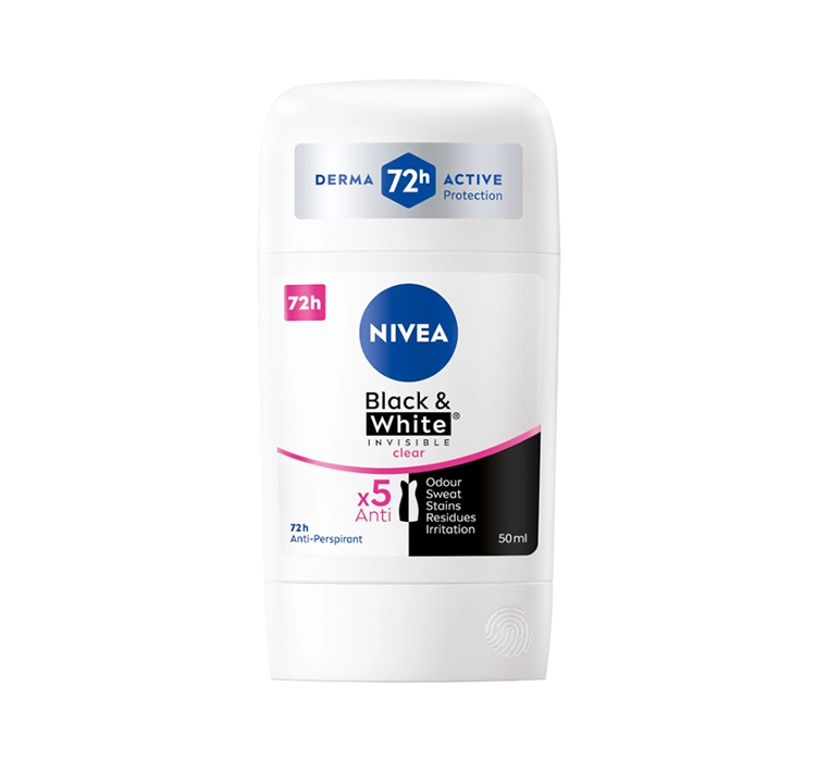 NIVEA BLACK&WHITE INVISIBLE CLEAR ANTIPERSPIRANT STICK 50ML