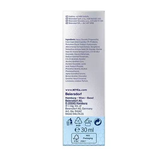 NIVEA CELLULAR HYALURON FACE SERUM HYALURONIC 30ML