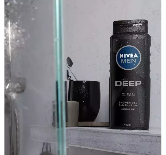 NIVEA MEN DEEP SHOWER GEL WITH CARBON 500ML