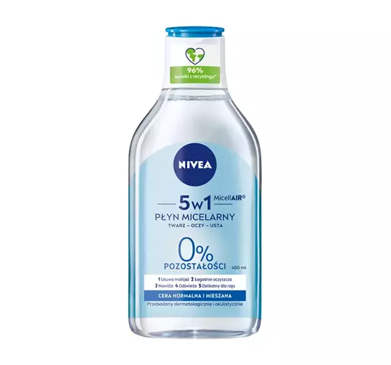 NIVEA MICELLAIR MICELLAR WATER NORMAL AND COMBINATION SKIN 400ML