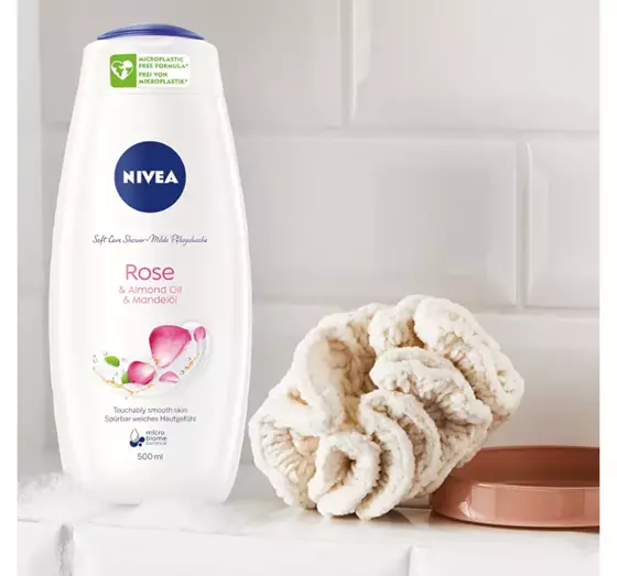 NIVEA ROSE & ALMOND OIL SHOWER GEL 500ML