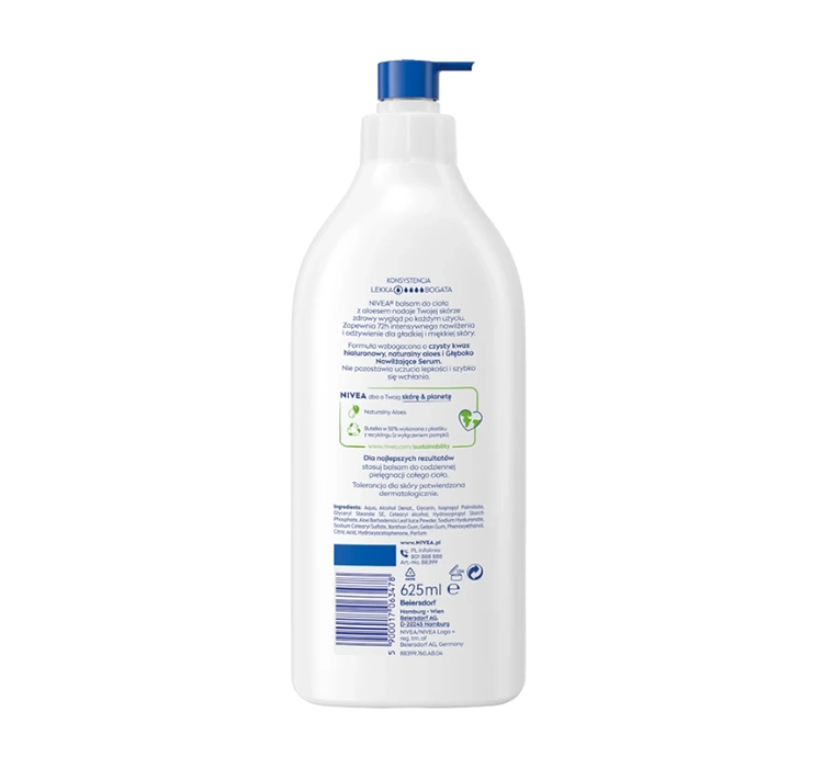 NIVEA SOOTHING BODY LOTION WITH ALOE VERA FOR DRY SKIN 625 ML