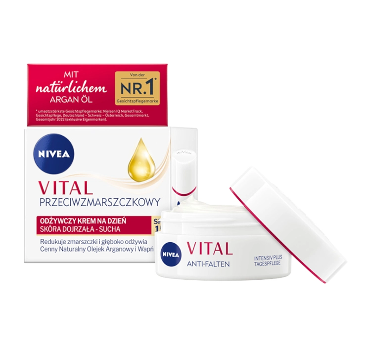 NIVEA VITAL ANTI-AGING NOURISHING DAY CREAM SPF15 FOR MATURE AND DRY SKIN 50ML