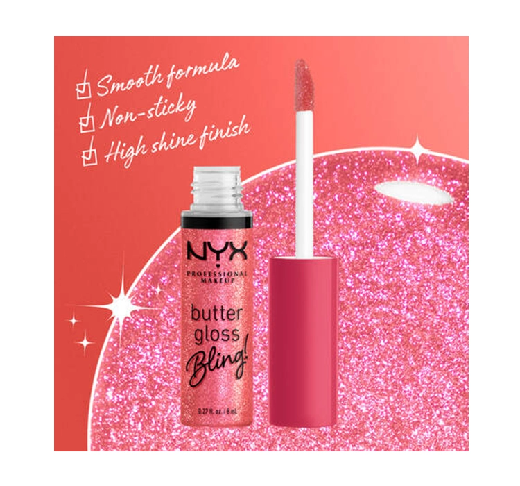 NYX PROFESSIONAL MAKEUP BUTTER GLOSS BLING LIP GLOSS 05 SHE GOT MONEY 8ML