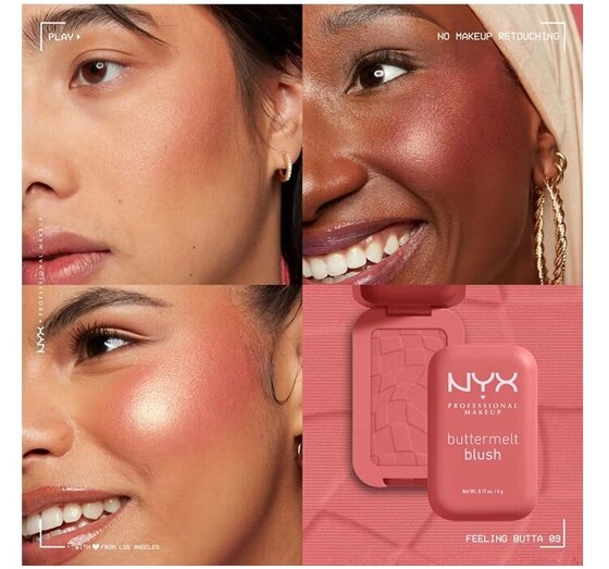 NYX PROFESSIONAL MAKEUP BUTTERMELT COMPACT BLUSH 09 FEELING BUTTA 5G