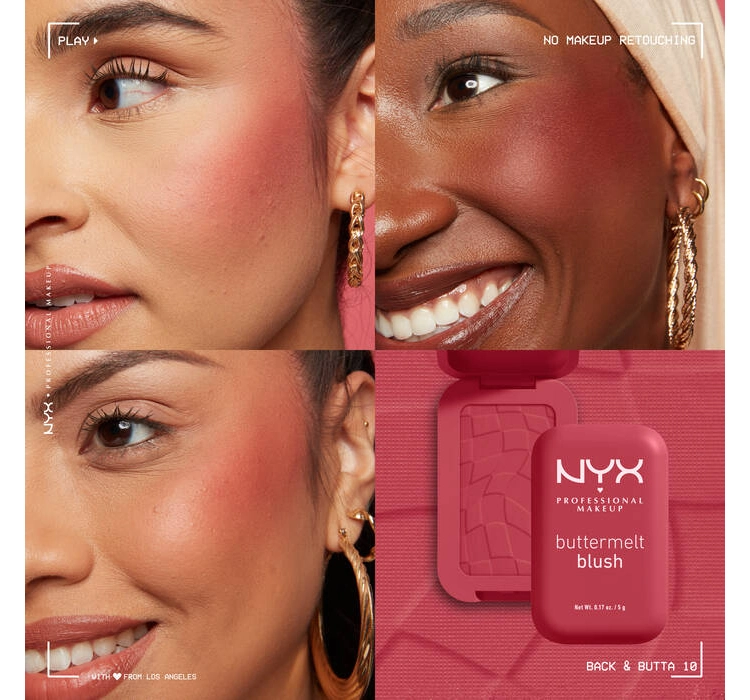 NYX PROFESSIONAL MAKEUP BUTTERMELT COMPACT BLUSH 10 BACK AND BUTTA 5G