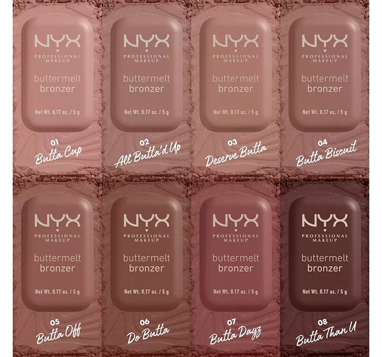 NYX PROFESSIONAL MAKEUP BUTTERMELT FACE BRONZER COMPACT 01 BUTTA CUP 5G