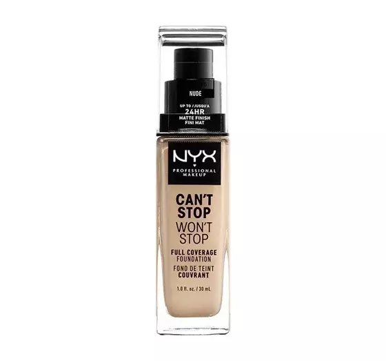 NYX PROFESSIONAL MAKEUP CAN'T STOP WON'T STOP FULL COVERAGE FOUNDATION 06.5 NUDE 30ML