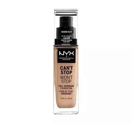 NYX PROFESSIONAL MAKEUP CAN'T STOP WON'T STOP FULL COVERAGE FOUNDATION 09 MEDIUM OLIVE 30ML