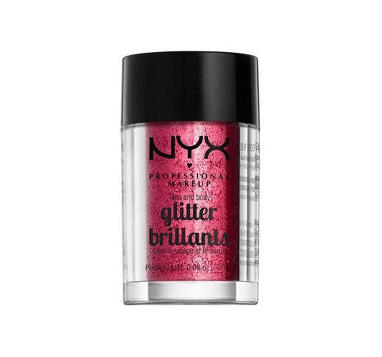 NYX PROFESSIONAL MAKEUP GLITTER BRILLANTS FACE AND BODY GLITTER 09 RED 2.5G