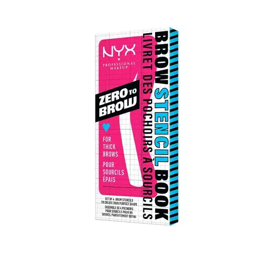 NYX PROFESSIONAL MAKEUP ZERO TO BROW EYEBROW SHAPING STENCIL SET THICK BROWS