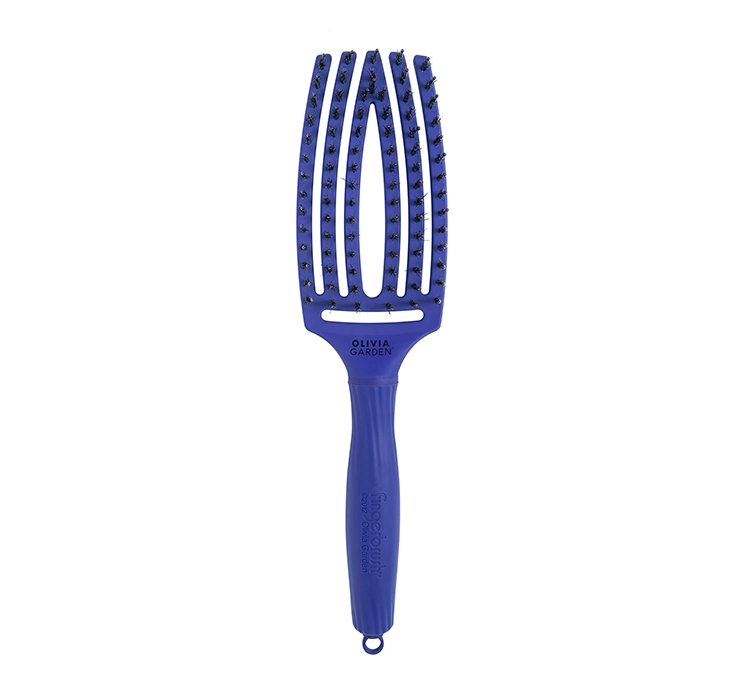 OLIVIA GARDEN FINGERBRUSH COMBO ON THE ROAD HAIR BRUSH BLUE JEANS