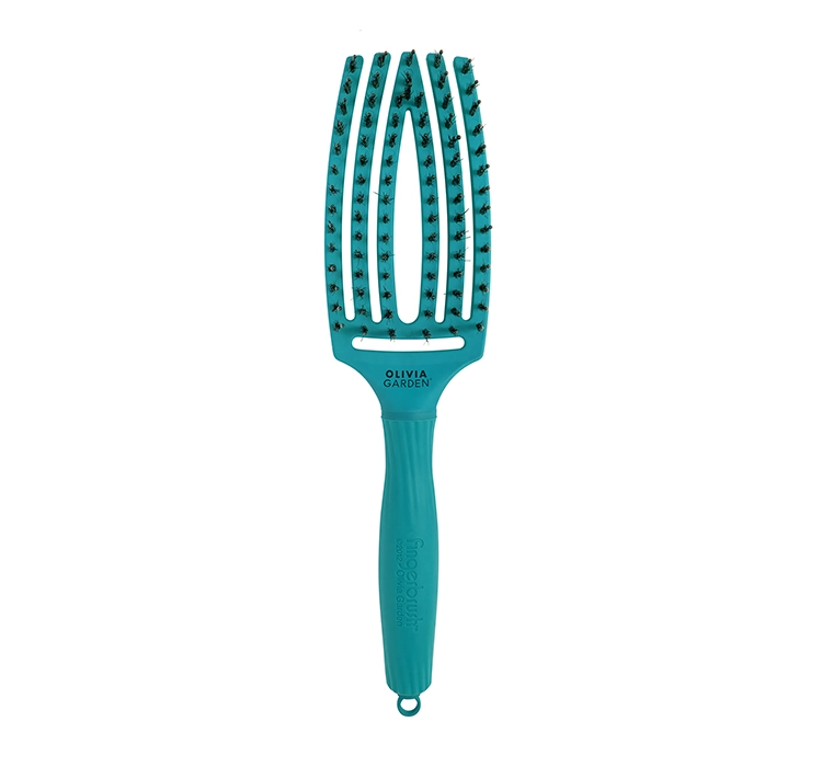 OLIVIA GARDEN FINGERBRUSH COMBO ON THE ROAD HAIR BRUSH BLUE LAGOON