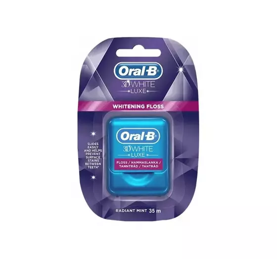 ORAL-B 3D WHITE LUXE WHITE DENTAL FLOSS 35M