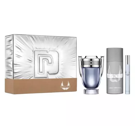 PACO RABANNE INVICTUS EAU DE TOILETTE SET SPRAY 100ML + 10ML + DEODORANT 150ML