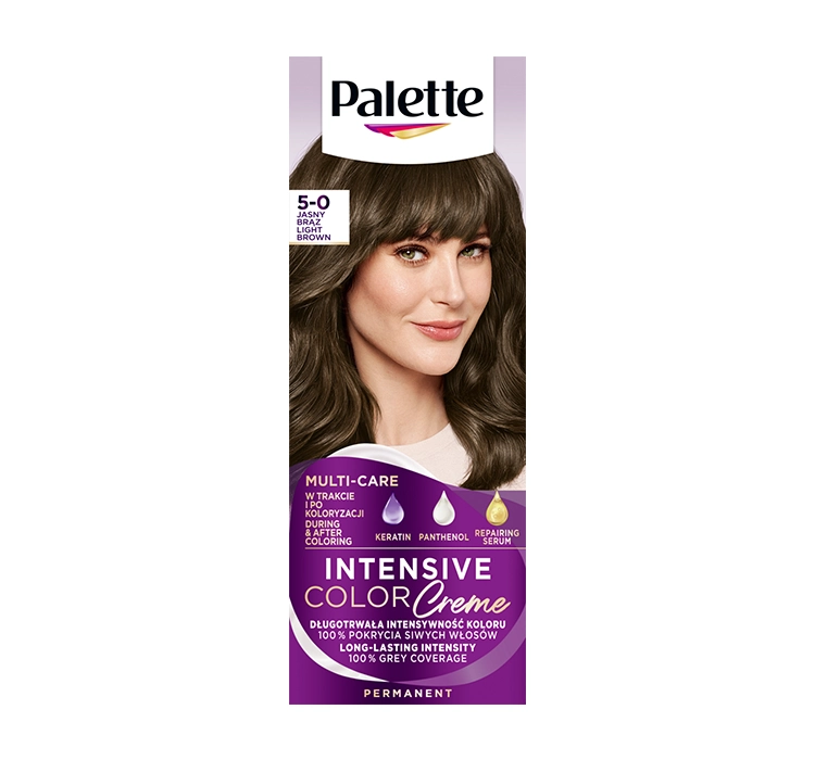 PALETTE INTENSIVE COLOR CREME PERMANENT HAIR COLOUR 5-0 LIGHT BROWN