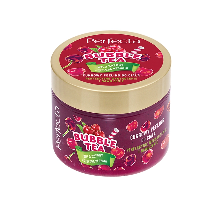 PERFECTA BUBBLE TEA BODY SCRUB WILD CHERRY + GREEN TEA 300G