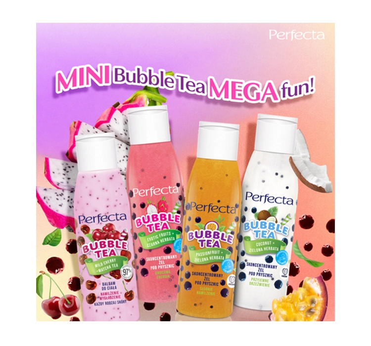 PERFECTA BUBBLE TEA CONCENTRATED SHOWER GEL MINI EXOTIC FRUITS + BLACK TEA 100G