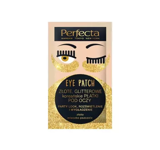 PERFECTA EYE PATCH GOLDEN GLITTER KOREAN EYE PATCHES