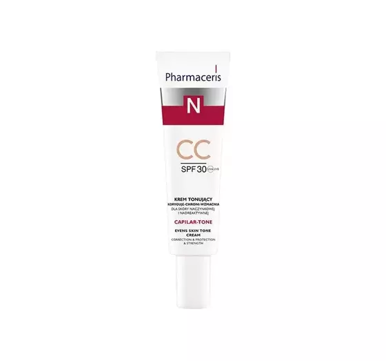 PHARMACERIS N CAPILAR TONE CC CREAM FOR COUPEROSE AND HYPER-REACTIVE SKIN SPF 30 40ML