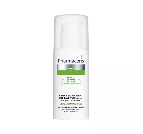 PHARMACERIS T SEBO ALMOND PEEL NIGHT CREAM WITH 5% MANDELIC ACID 50ML