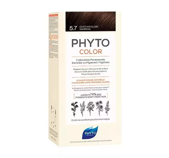 PHYTO PHYTOCOLOR HAIR DYE 5.7 LIGHT CHESTNUT BROWN