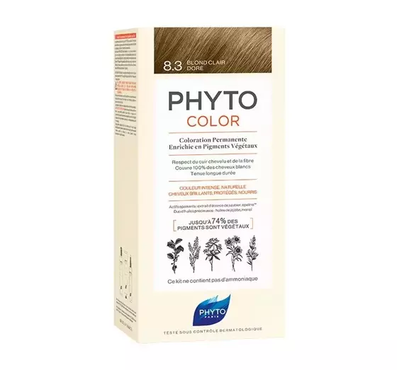 PHYTO PHYTOCOLOR HAIR DYE 8.3 LIGHT GOLDEN BLONDE