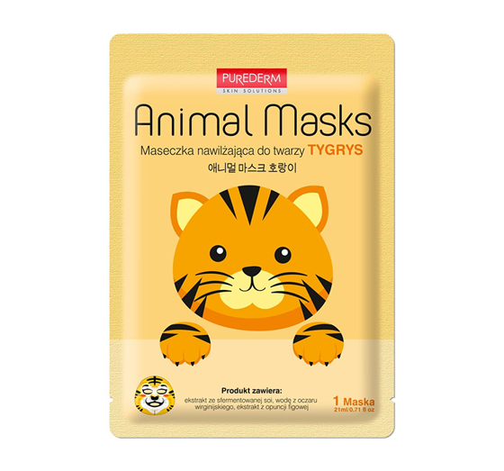 PUREDERM ANIMAL MOISTURIZING TIGER SHEET MASK