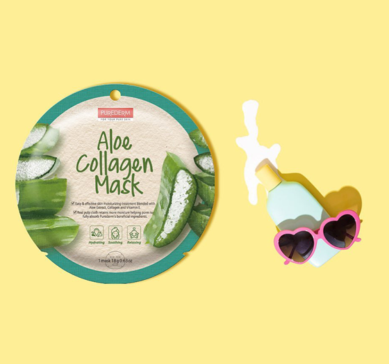 PUREDERM COLLAGEN SHEET MASK ALOE