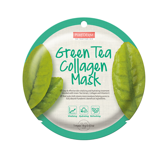 PUREDERM COLLAGEN SHEET MASK GREEN TEA