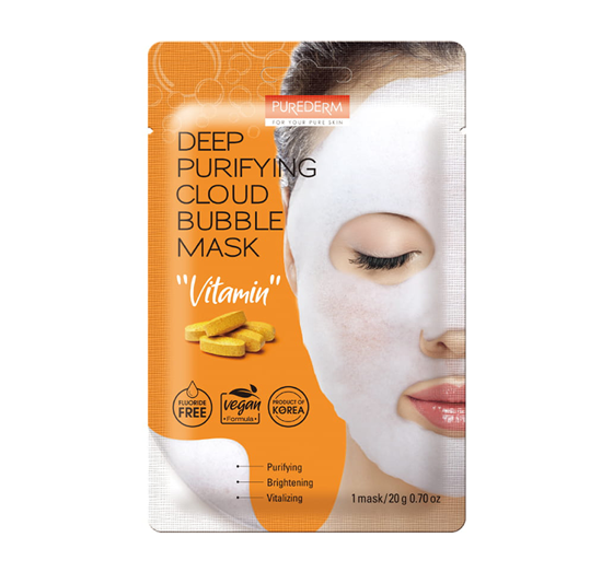 PUREDERM DEEP PURIFYING BUBBLE MASK VITAMINS