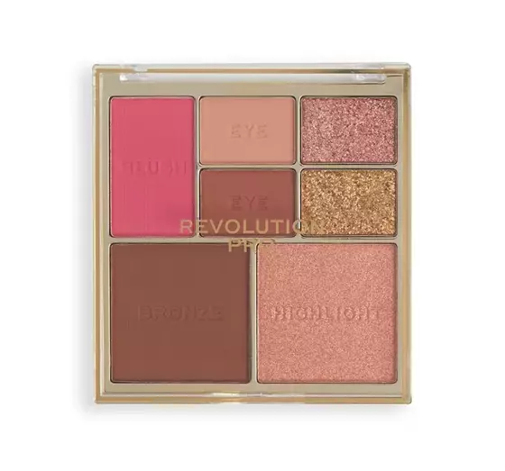 REVOLUTION PRO ICONIC EYE & CHEEK PALETTE MEDIUM DEEP 12G