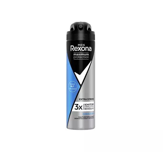 REXONA MEN MAXIMUM PROTECTION EXTRA STRONG ANTIPERSPIRANT SPRAY COBALT DRY 150ML