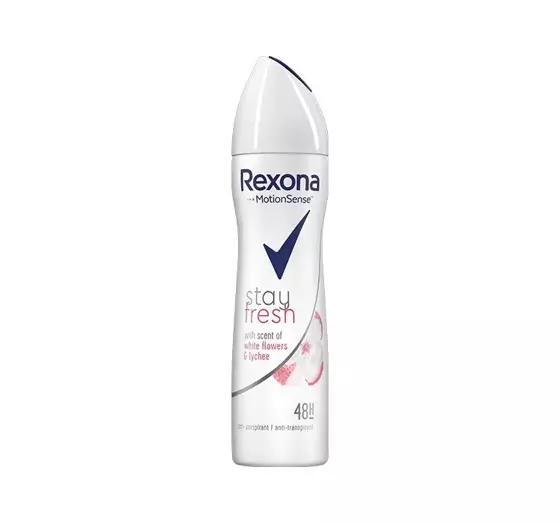 REXONA STAY FRESH WHITE FLOWERS & LYCHEE ANTIPERSPIRANT SPRAY FOR WOMEN 150ML