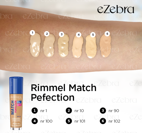 RIMMEL FOUNDATION MATCH PERFECTION NO. 010 NEW VERSION