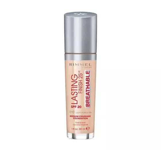 RIMMEL LASTING FINISH 25H BREATHABLE FOUNDATION 010 LIGHT PORCELAIN