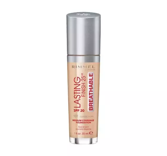 RIMMEL LASTING FINISH 25H BREATHABLE FOUNDATION 101 CLASSIC IVORY