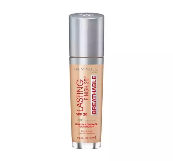 RIMMEL LASTING FINISH 25H BREATHABLE FOUNDATION 200 SOFT BEIGE