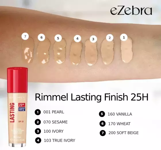 RIMMEL LASTING FINISH 25HR FACE FOUNDATION 160 VANILLA 30ML