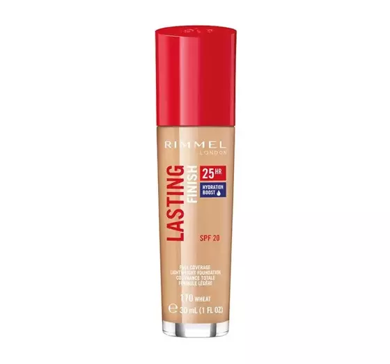 RIMMEL LASTING FINISH 25HR FACE FOUNDATION 170 WHEAT 30ML