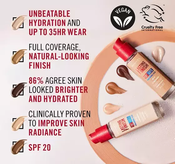 RIMMEL LASTING FINISH 35HR FACE FOUNDATION 303 HONEY 30ML