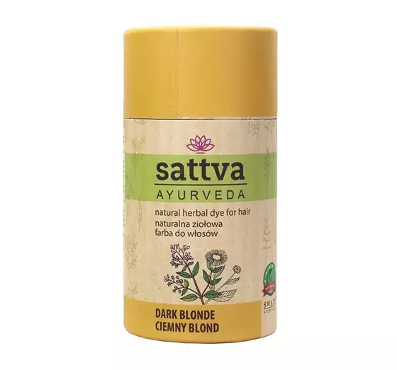 SATTVA AYURVEDA HENNA NATURAL HERBAL HAIR DYE COLOUR DARK BLONDE 150G