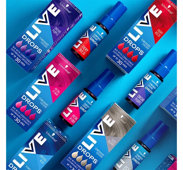 SCHWARZKOPF LIVE DROPS TEMPORARY HAIR COLOUR FIERY RED 30ML