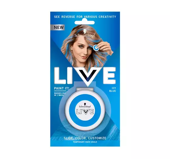 SCHWARZKOPF LIVE PAINT IT HAIR CHALK WASHABLE ICY BLUE